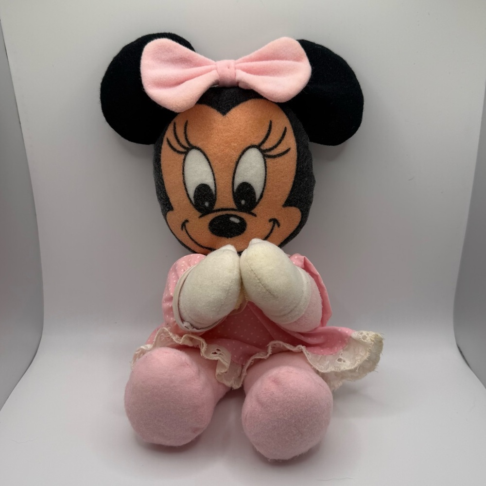Vintage Mattel Disney Soft Pals Baby Minnie Mouse Plush Doll 1984
